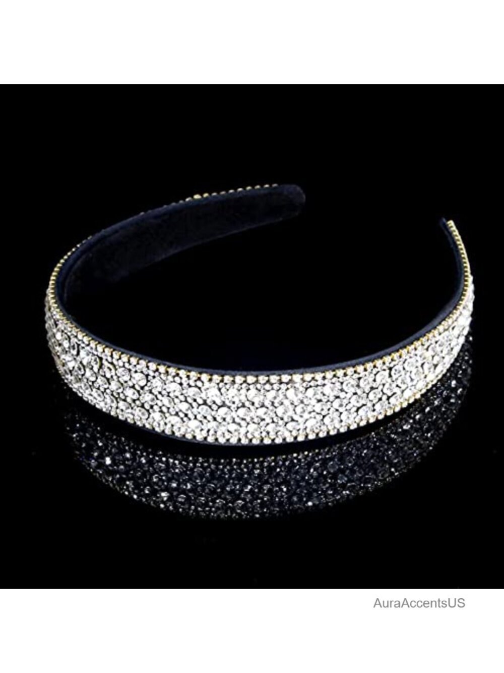 Rhinestone Headband Crystal Bling Sparkly Hair Accessory for Women Girls